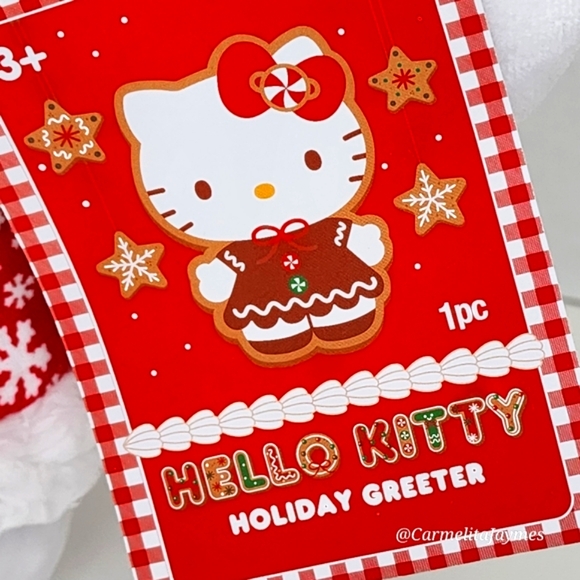 🎄 HELLO KITTY ❄️ Snowflake Fur Coat Door Greeter Official Sanrio Christmas 2024 - Picture 2 of 5